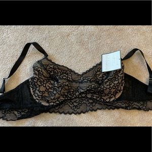 Black Lace Maternity/Nursing Bra Size PP